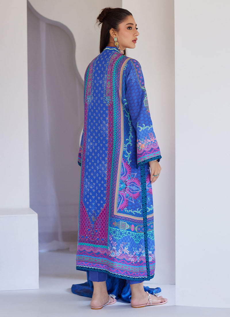 Revel Blue Shirt and Dupatta