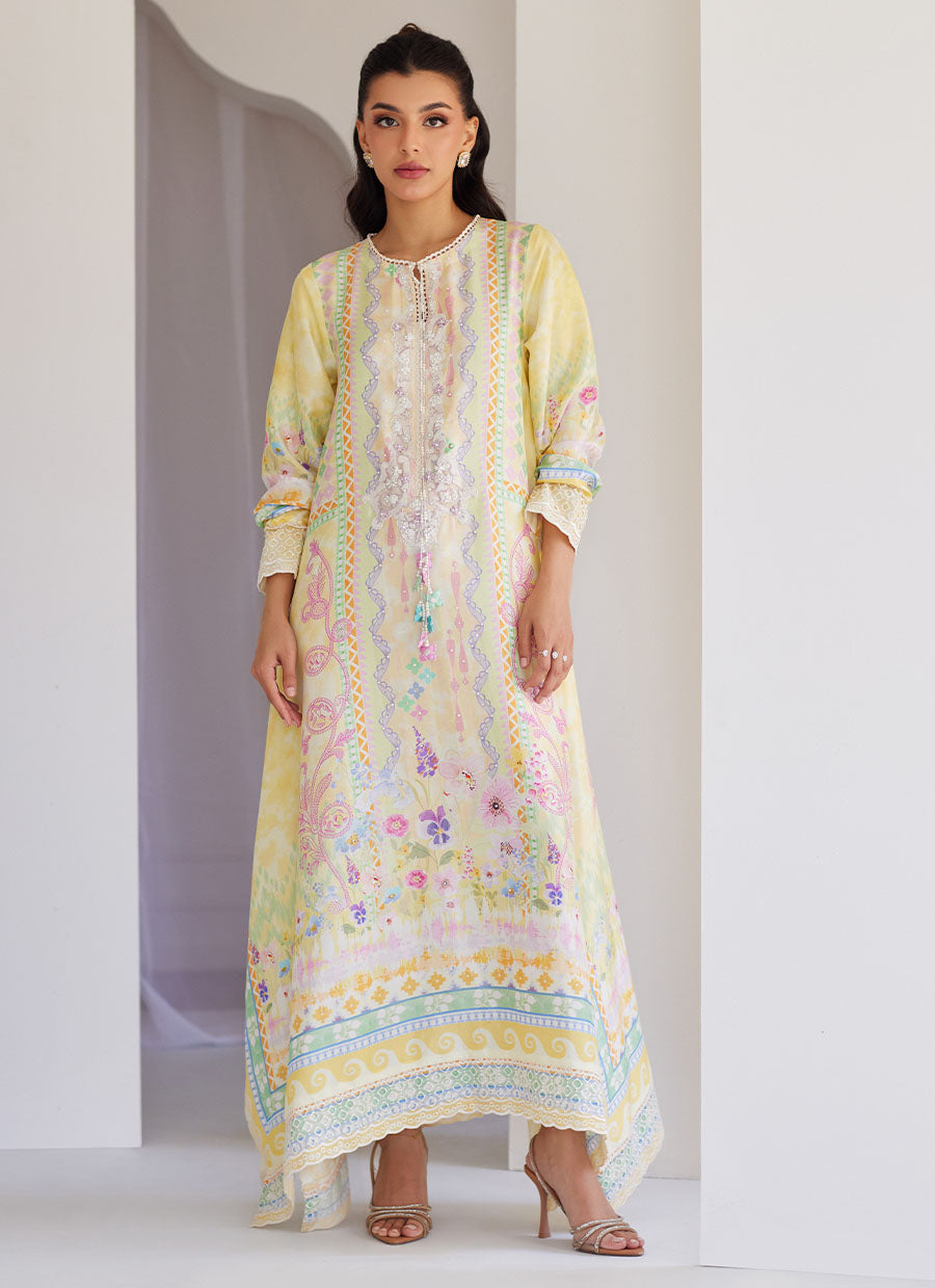 Cali Raw Silk Kaftan