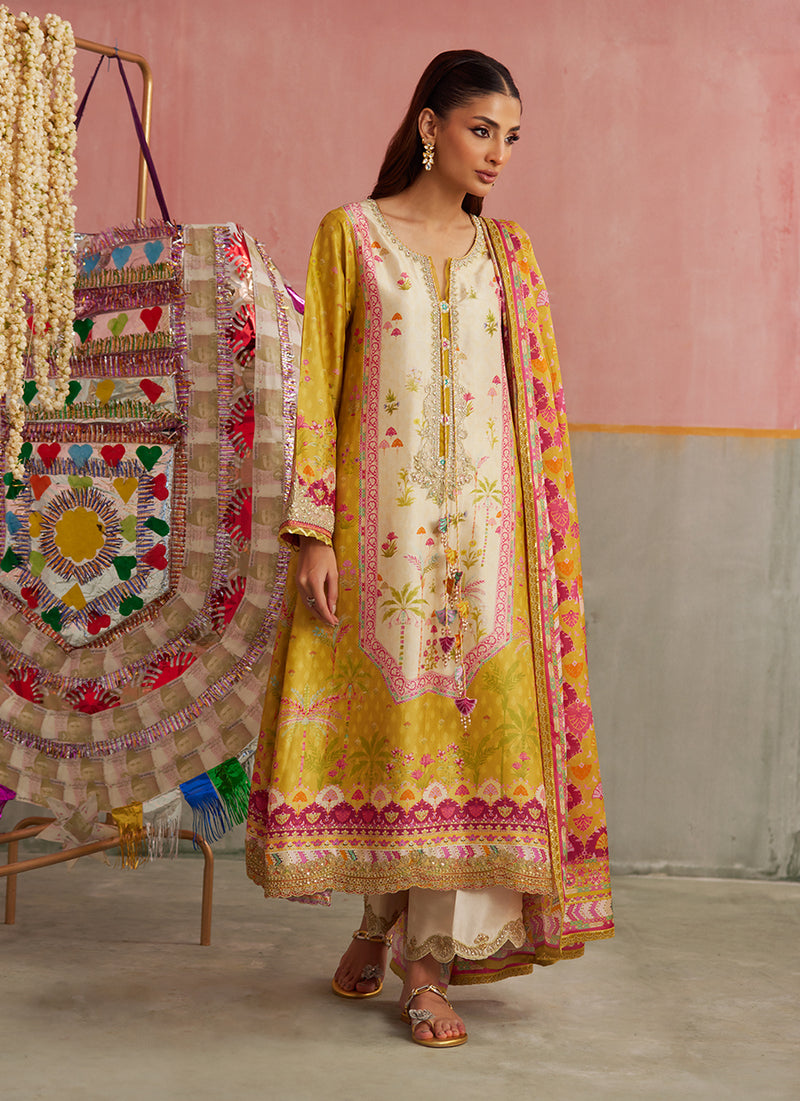 Arabella Kiwi Shirt And Dupatta
