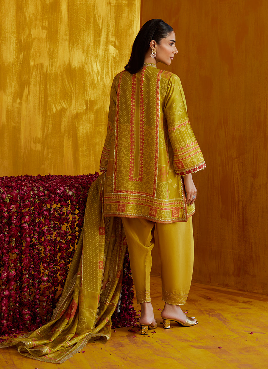 Nevada Kiwi Shirt And Dupatta