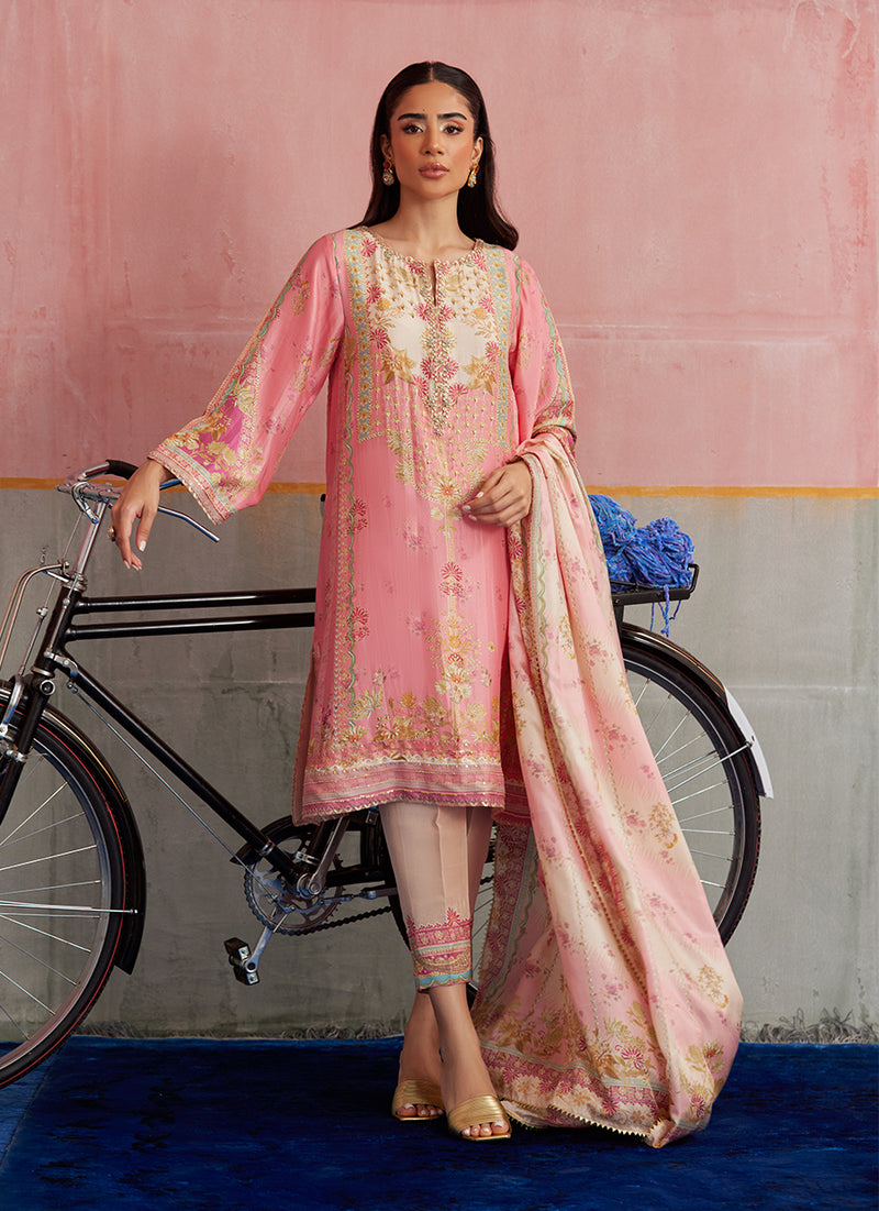 Vic Blush Shirt And Dupatta