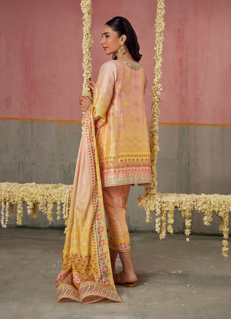 Livvy Ombre Shirt And Dupatta
