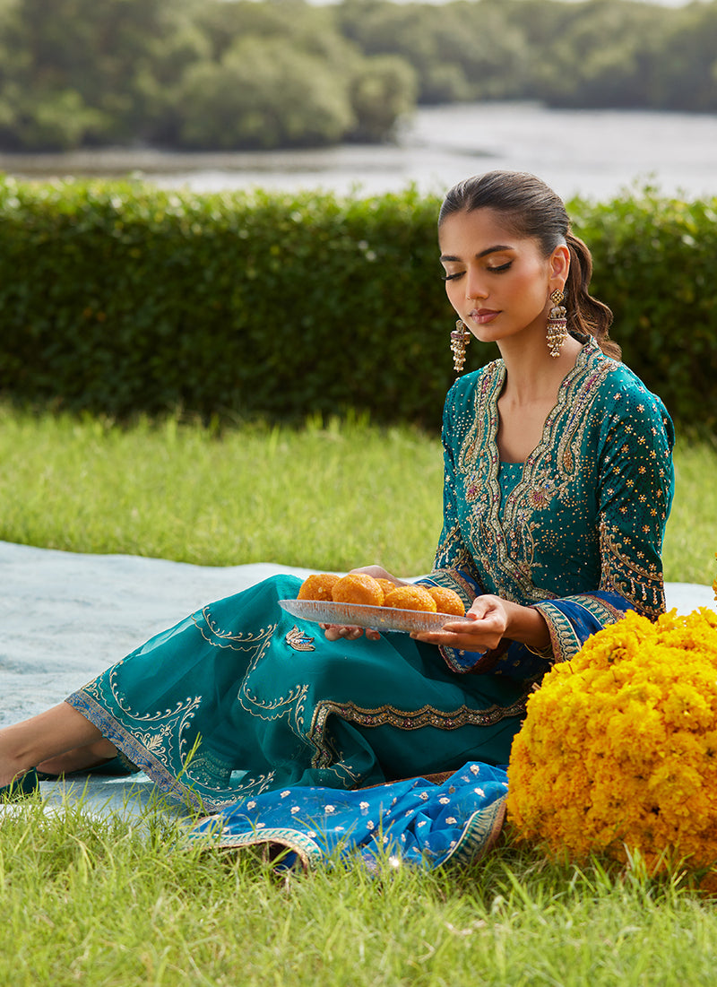 Empress Emerald Kalidaar And Dupatta