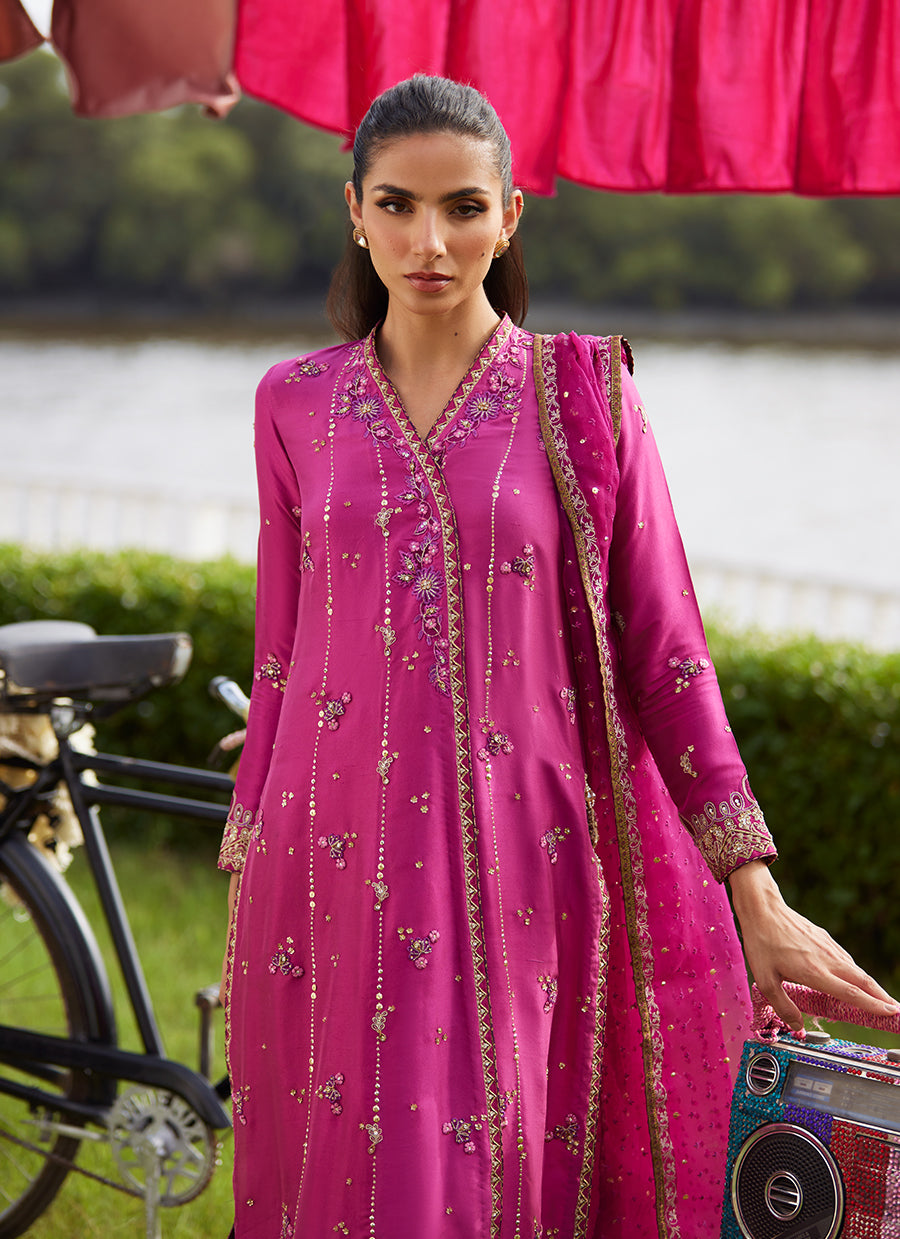 Mirage Magenta Shirt And Dupatta