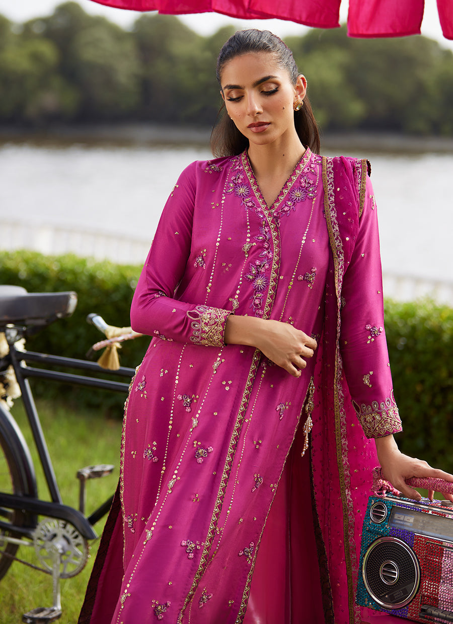 Mirage Magenta Shirt And Dupatta