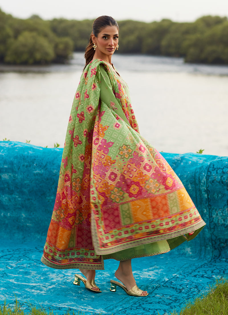 Elysian Sage Shirt And Dupatta