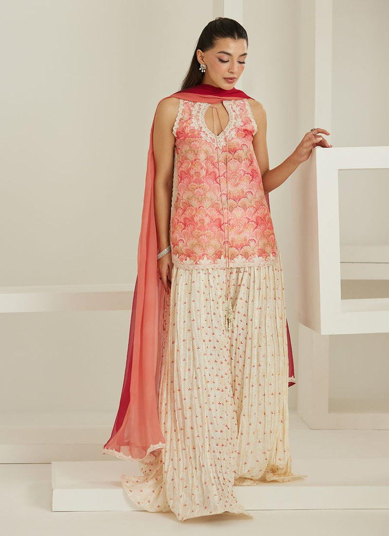 Selma Short Shirt Dupatta with Pants