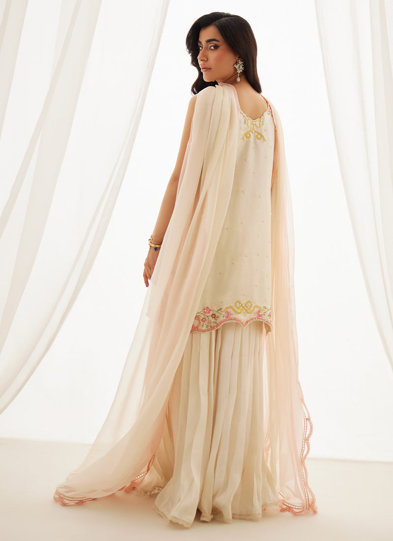 Anouk Ivory Shirt And Dupatta