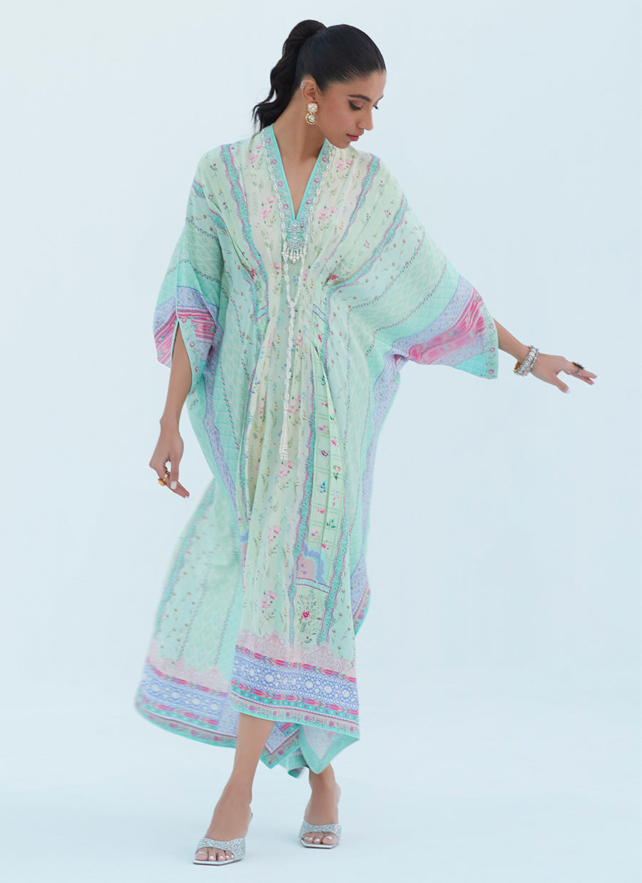 Allison Aqua Kaftan