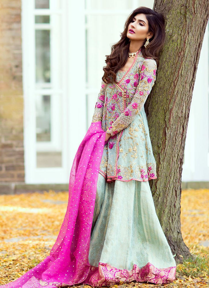 farah talib aziz pink dress Farah Talib Aziz Pricsilla Tea Pink Pakistani Lawn Suit