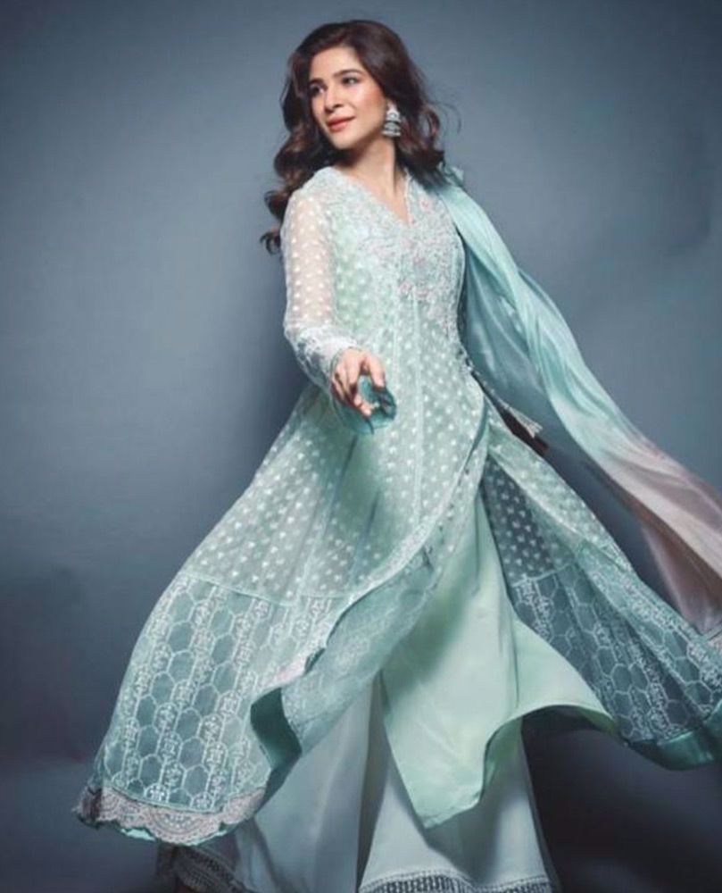 Farah Talib Aziz. Ayesha Omar giving life to our day in an aqua hand  embellished #FarahTalibAziz luxe Pret outfit that's perfect to brighten  your Ramadan and Eid celebrations