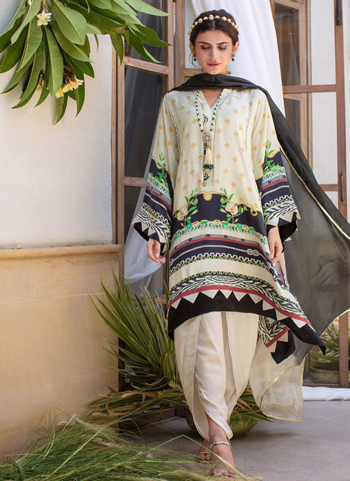 Picture of Ivory Overlap Shalwar