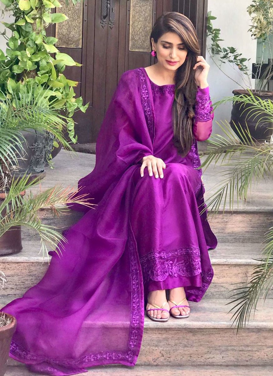 Emerald Silk Kalidaar With Pure Organza Embroidered Dupatta