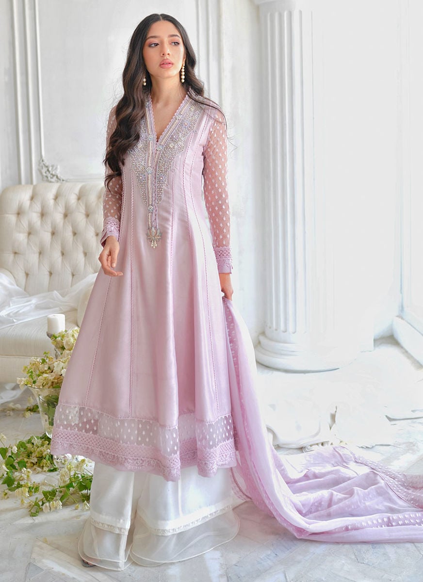 Clem Lilac Kalidaar And Dupatta