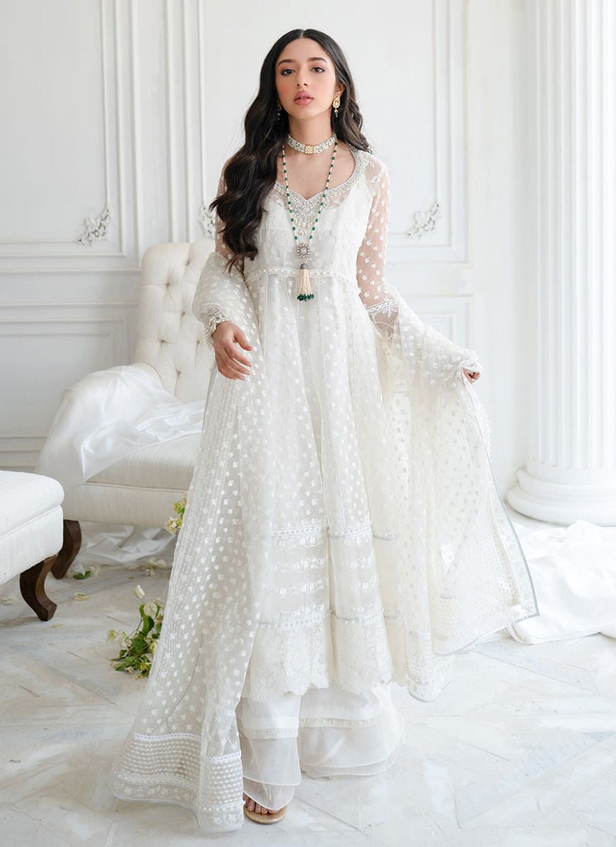 Leelee Ivory Kalidaar And Dupatta