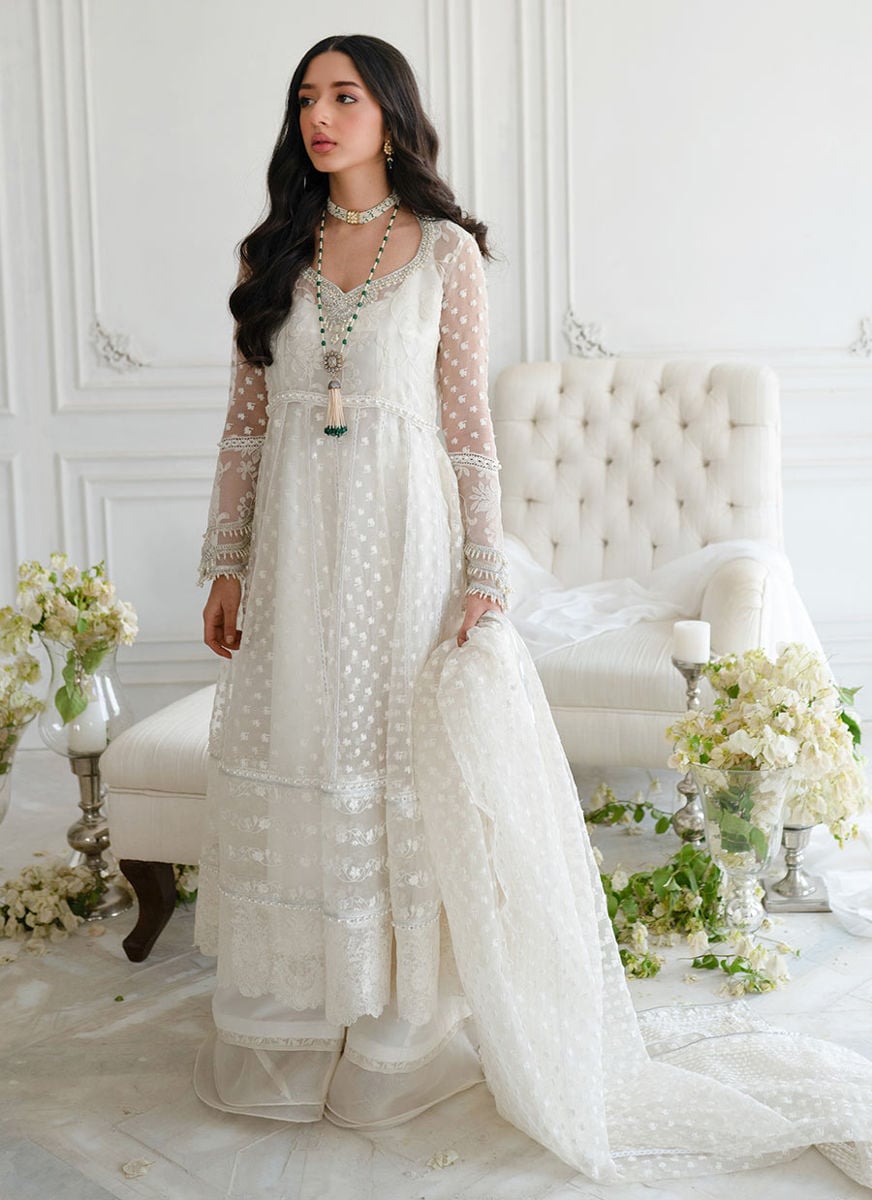 Leelee Ivory Kalidaar And Dupatta