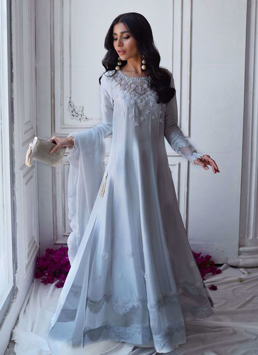 Silver Chloe Kalidaar And dupatta