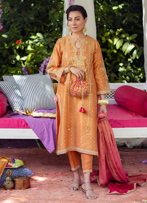 Picture of Layla Peach Shirt And Dupatta