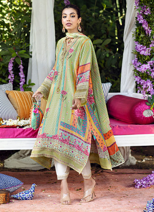 Erina Lime Shirt And Dupatta