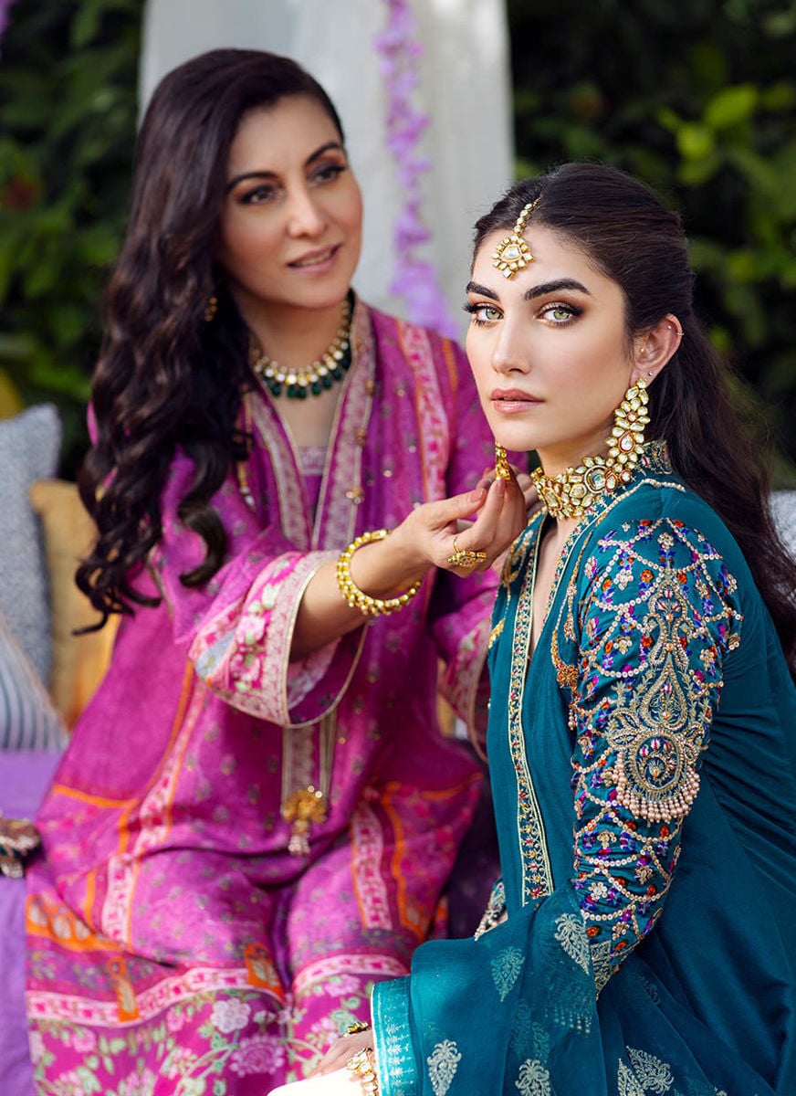 Zaira Teal Kalidaar And Dupatta