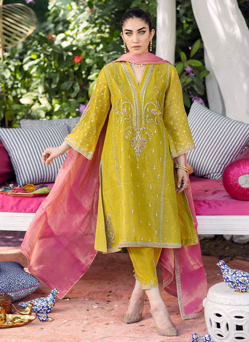 Brie Kiwi Shirt And Dupatta