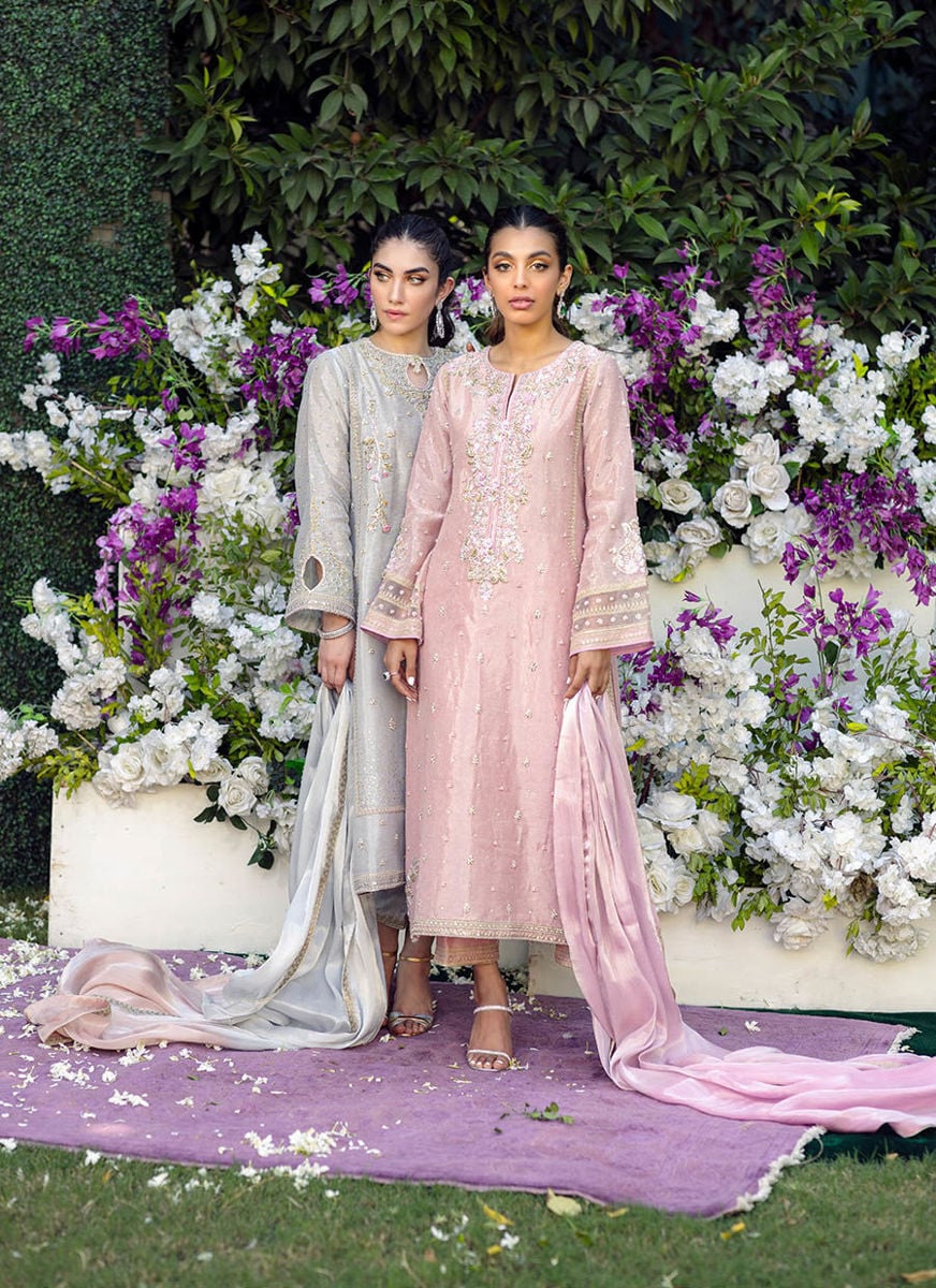 Nova Silver Shirt And Dupatta