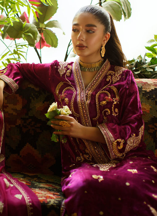 Miyera Berry Shirt And Dupatta