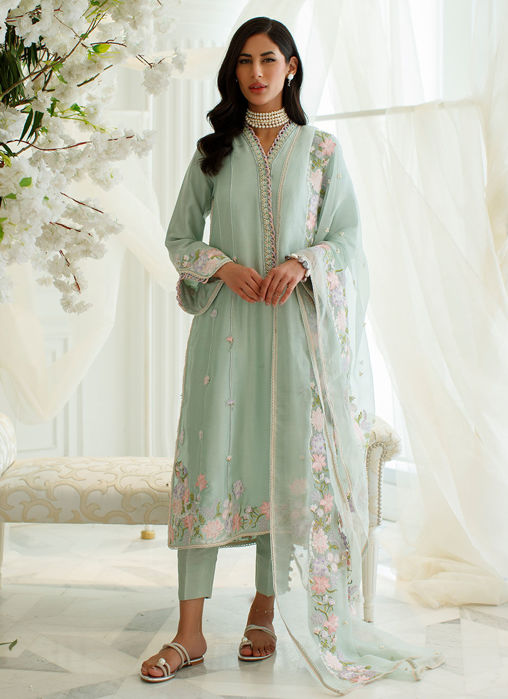 Menthe Shirt And Dupatta