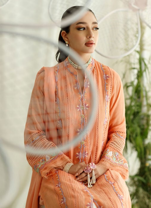 Farah Agha Pret Handwoven Solid Cotton 2 Piece Suit Poise