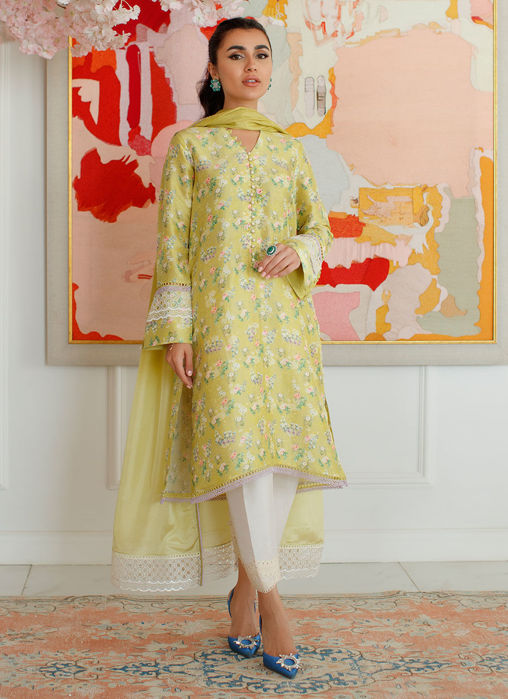 Eden Kiwi Shirt And Dupatta