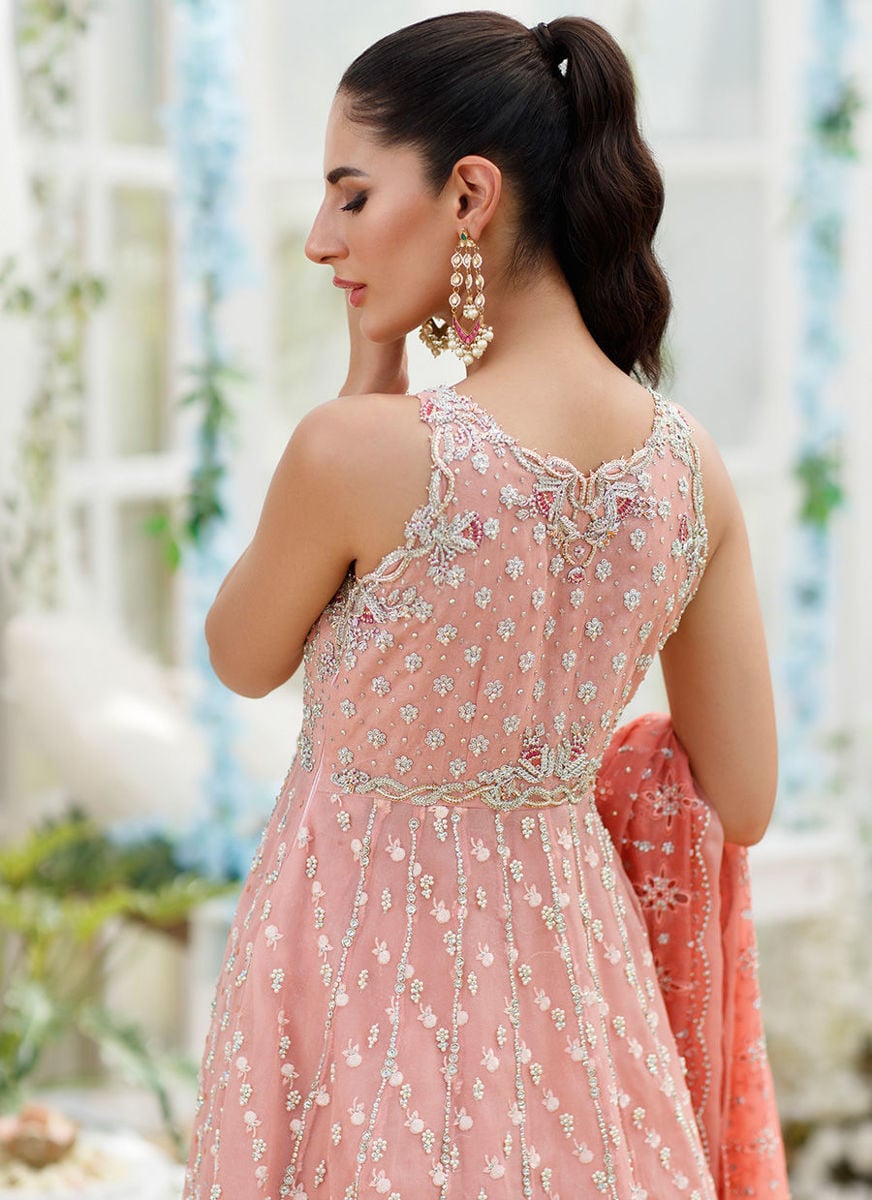 Chloe Coral Cutwork Kalidaar