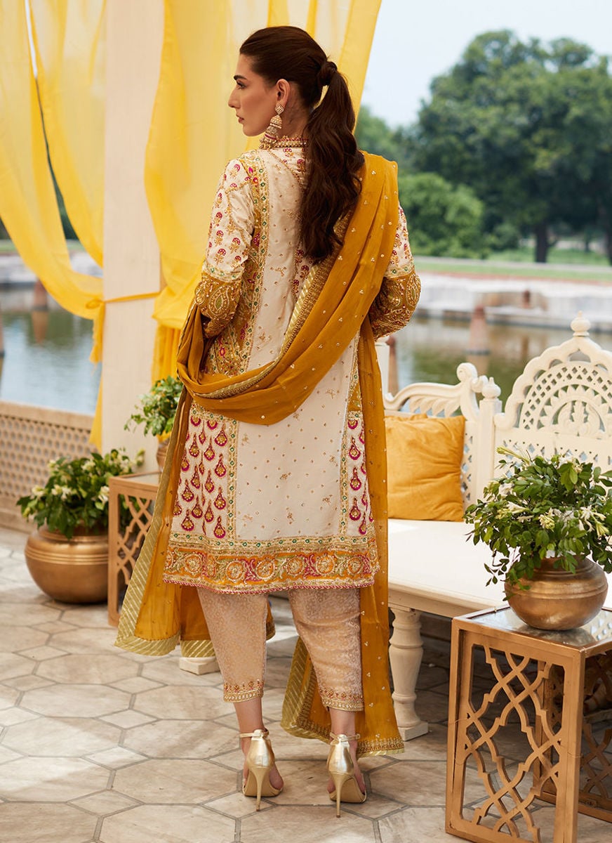 Alizeh Ivory Block Print Kurta