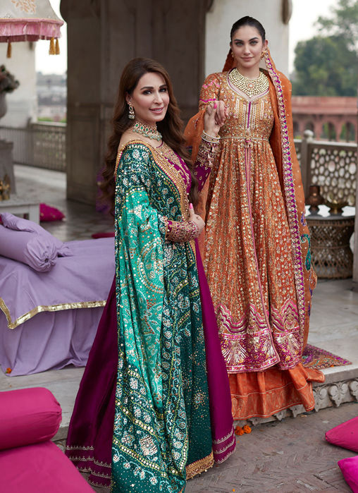 Imaan Mehndi Rust Kalidaar Bridal