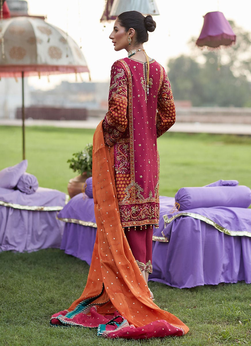 Fati Maroon Mehndi Bp Kurta