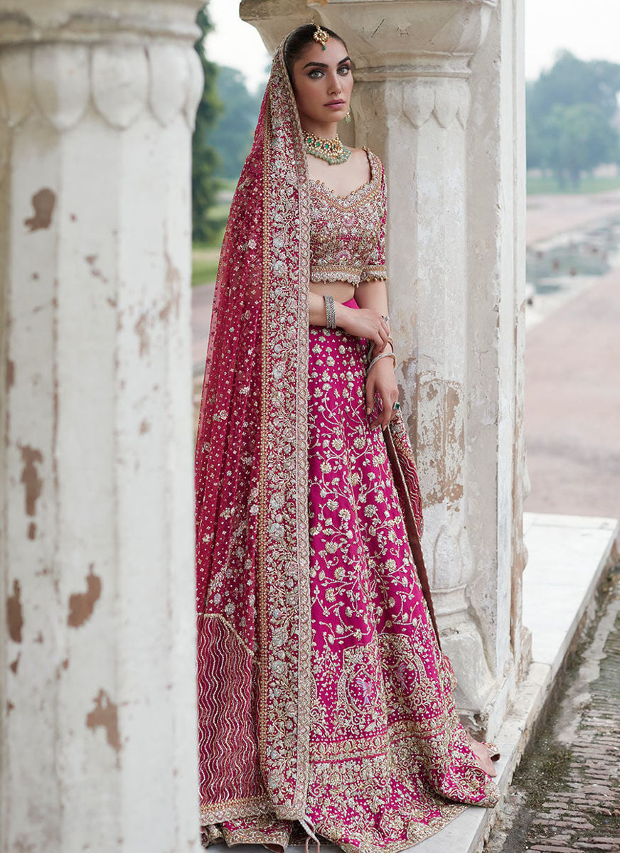 Gul Bano Berry Lehnga Choli Bridal