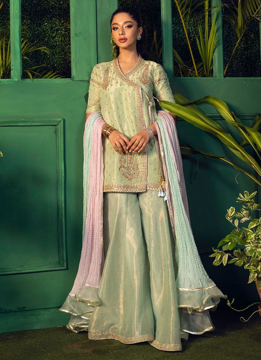 Dana Aqua Wrap With Dupatta