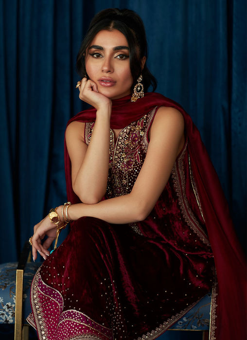 Rita Scarlett Shirt And Dupatta