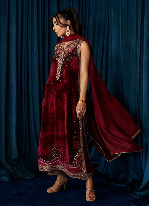 Rita Scarlett Shirt And Dupatta