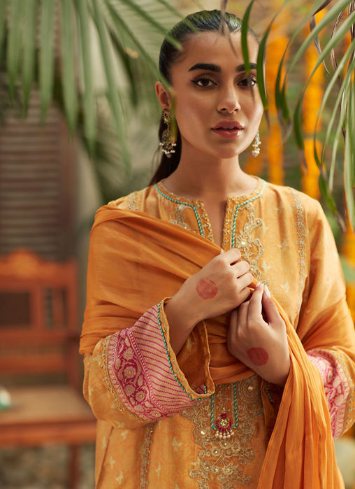 Gaia Mustard Shirt And Dupatta