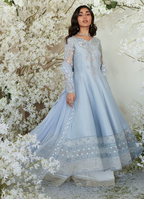 Genie Periwinkle Kalidaar And Dupatta