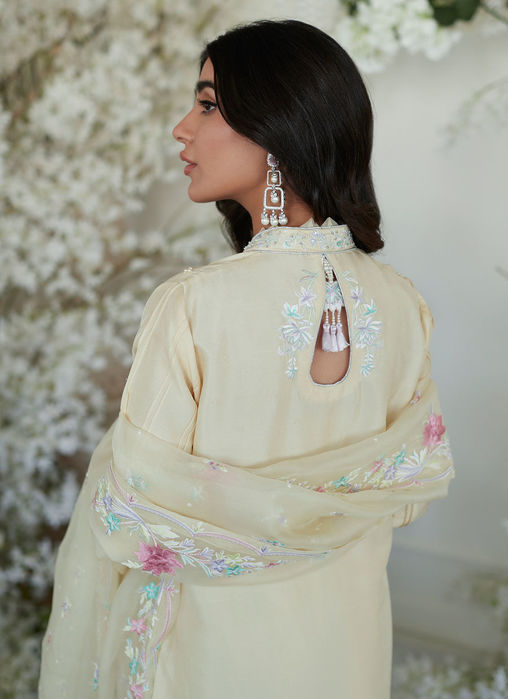 Soliel Lemon Shirt And Dupatta