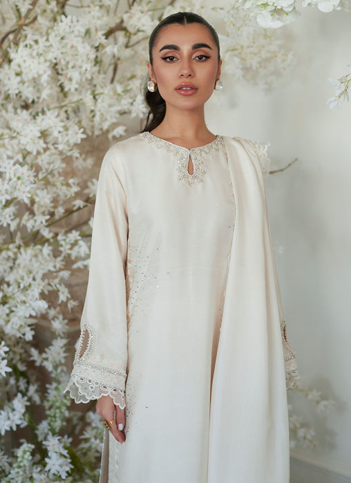 Sika Ivory Shirt And Dupatta