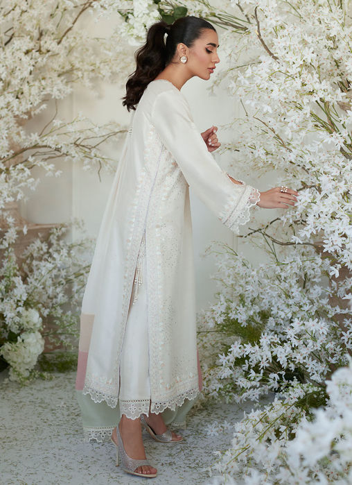 Sika Ivory Shirt And Dupatta