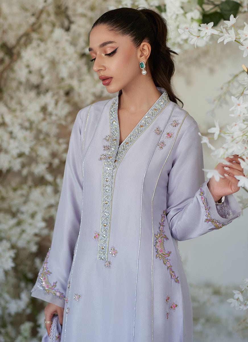 Willa Lilac Shirt And Dupatta