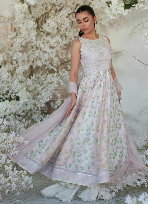 Neenee Pink Kalidaar And Dupatta