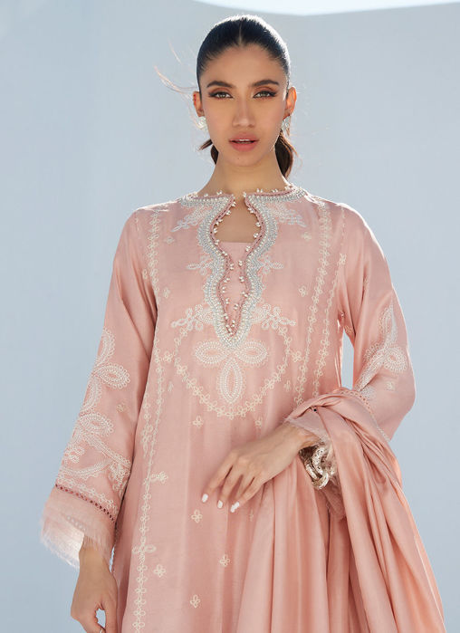 Erica Apricot Shirt And Dupatta