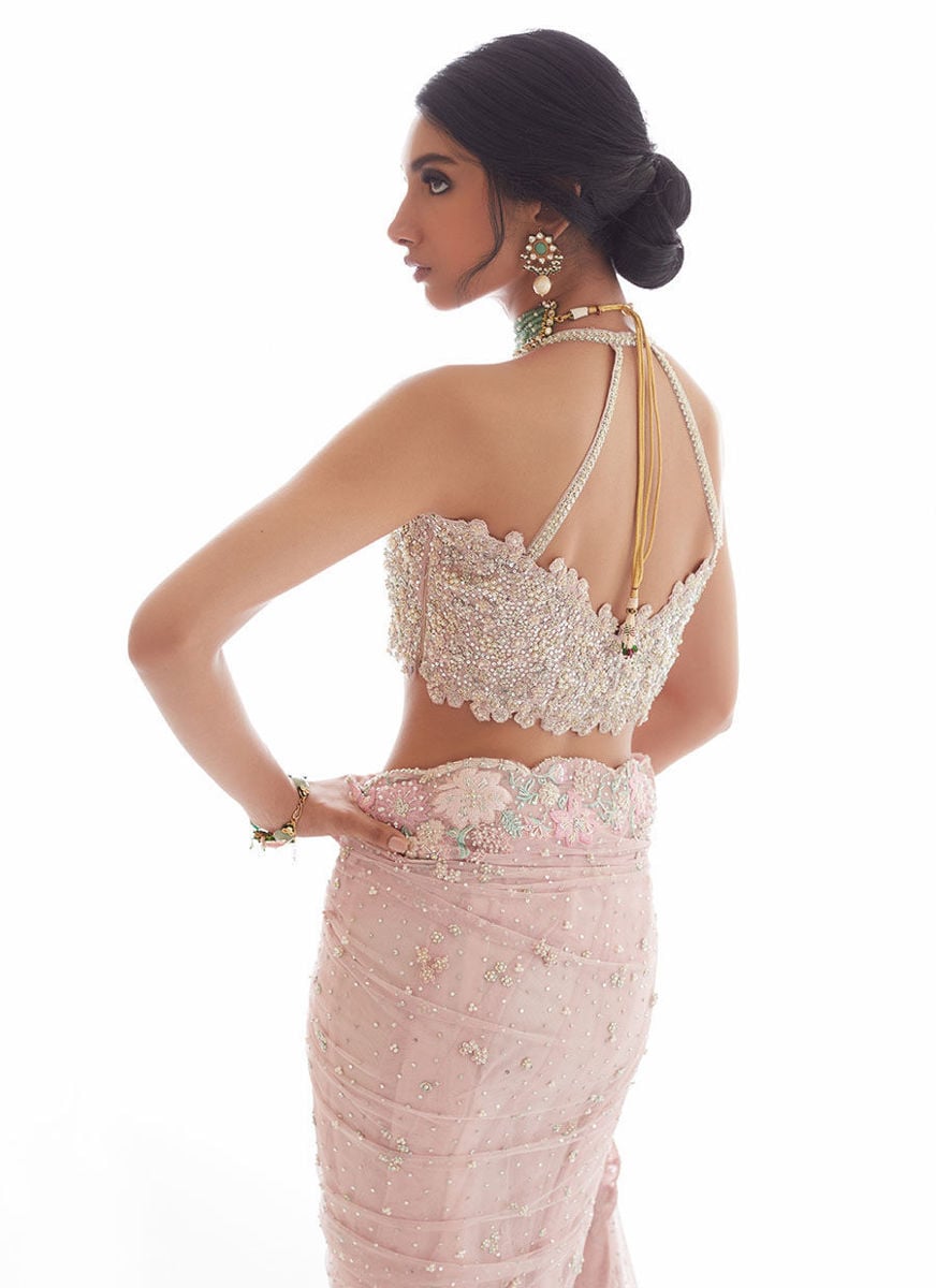 Rosa Dreamweave Saree with Cutwork Embellished Jacket