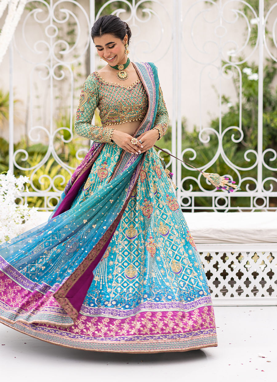 Farah Talib Aziz. Rana Ombre Lehenga Choli