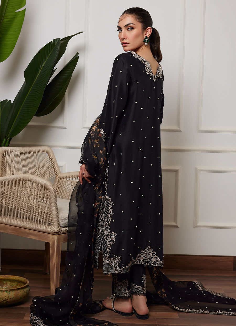 Nubia Onyx Shirt And Dupatta - Farah Talib Aziz