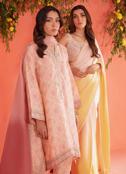 Mona Blush Shirt And Dupatta